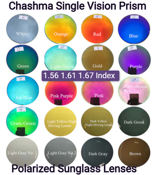 Chashma Single Vision Polarized Sunglass Prism Lenses Lenses Chashma Lenses   