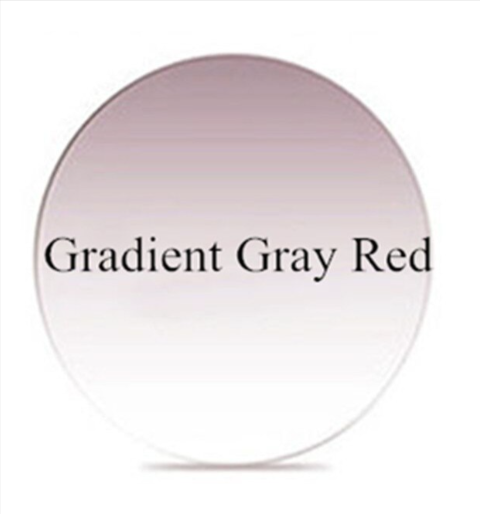 Chashma Ottica High Index Tinted Progressive Lenses Lenses Chashma Ottica Lenses 1.61 MR-8 For Rimless Frames Gradient Gray Red 