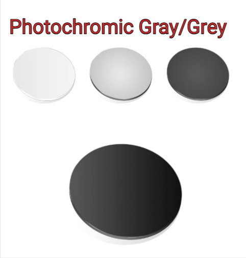 Chashma Ottica Single Vision Photochromic Anti Blue Light Lenses Lenses Chashma Ottica Lenses 1.56 Gray 