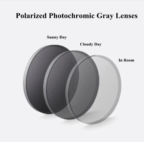Chashma Ottica Single Vision Polarized Photochromic Lenses Lenses Chashma Ottica Lenses 1.56 Photo Gray 
