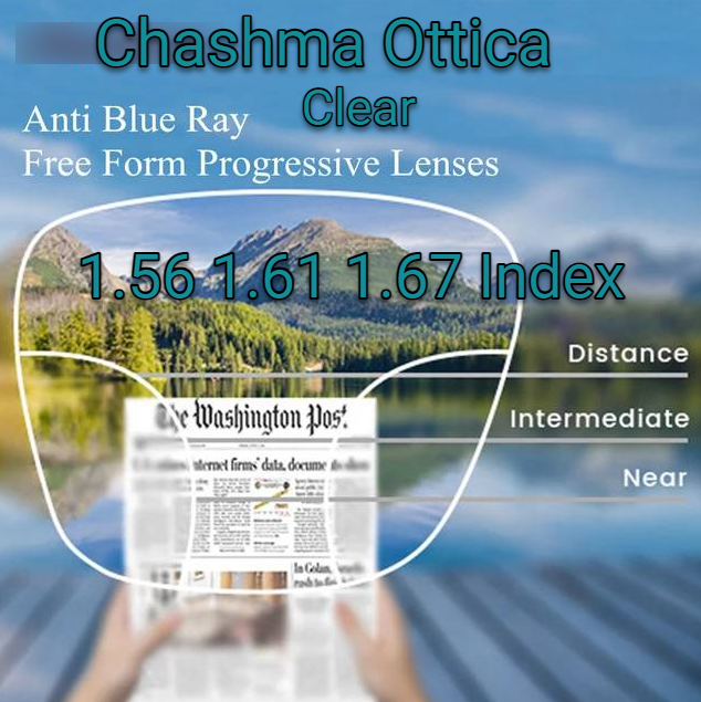 Chashma Ottica Free Form Progressive Clear Anti Blue Light Lenses Lenses Chashma Ottica Lenses   