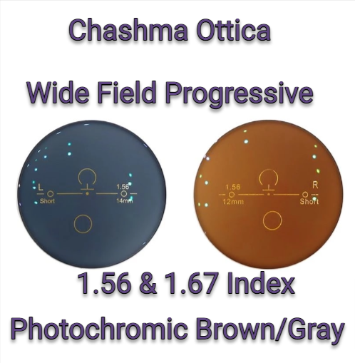 Chashma Ottica Wide Field Progressive Photochromic Lenses Lenses Chashma Ottica Lenses   