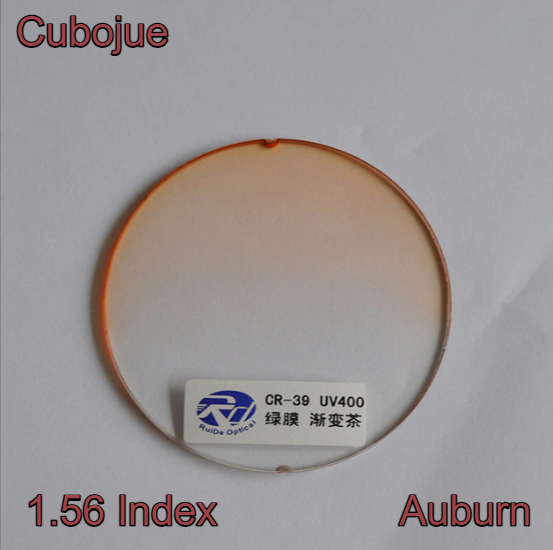 Cubojue Single Vision Gradient Tint Lenses Lenses Cubojue Lenses 1.56 Auburn 