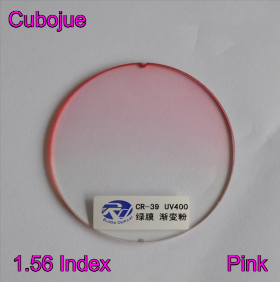 Cubojue Single Vision Gradient Tint Lenses Lenses Cubojue Lenses 1.56 Pink 