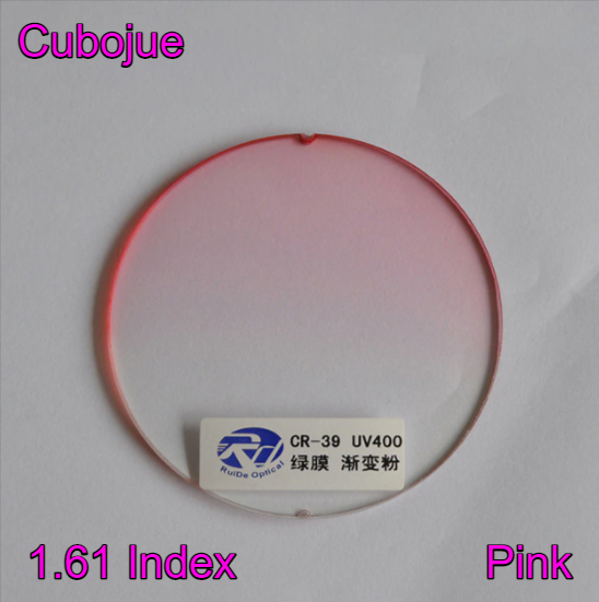 Cubojue Single Vision Gradient Tint Lenses Lenses Cubojue Lenses 1.61 Pink 