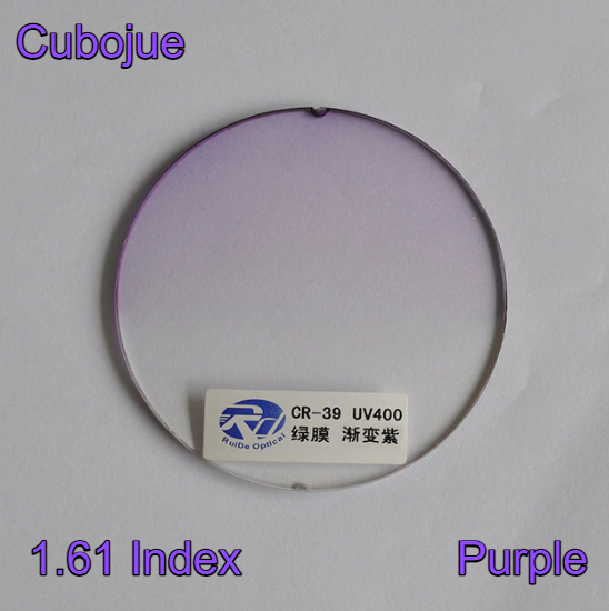 Cubojue Single Vision Gradient Tint Lenses Lenses Cubojue Lenses 1.61 Purple 