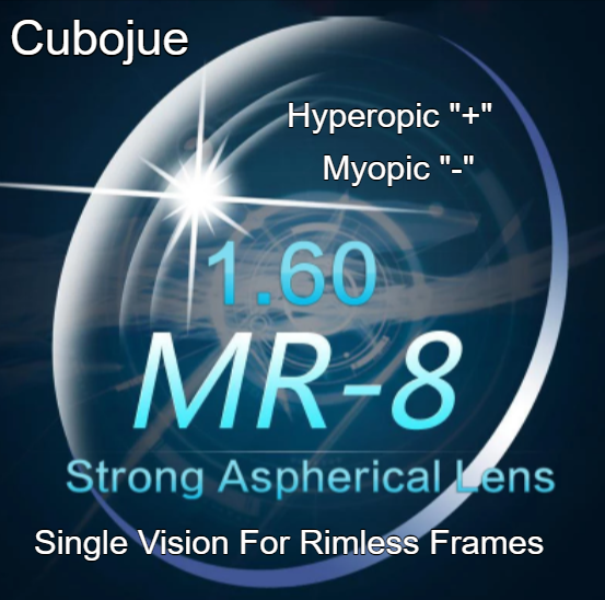 Cubojue Polycarbonate 1.61 Index MR-8 Clear Lenses Lenses Cubojue Lenses   