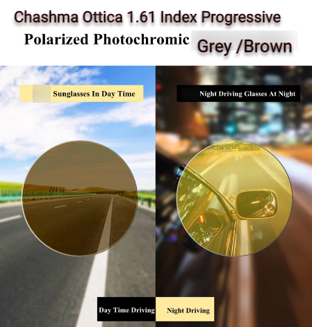 Chashma Ottica Progressive Polarized Photochromic Driving Lenses Lenses Chashma Ottica Lenses   
