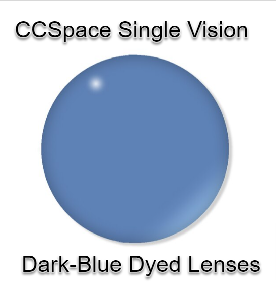 CCSpace Aspheric Single Vision Dyed Acrylic Lenses Lenses CCSpace Lenses 1.56 Dark Blue 