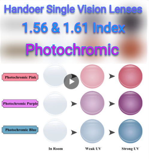 Handoer Single Vision Colorful Photochromic Lenses Lenses Handoer Lenses   