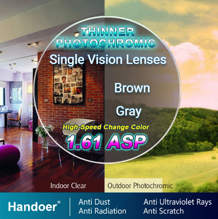 Handoer Single Vision 1.61 Index Photochromic Lenses Lenses Handoer Lenses   