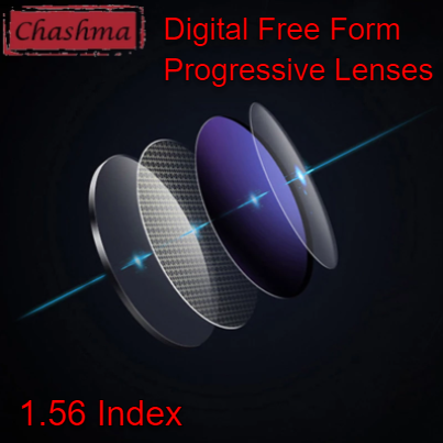 Chashma Free Form Progressive Anti Blue Light Clear Lenses Lenses Chashma Lenses 1.56  