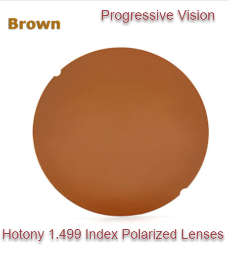 Hotony 1.499 Index Polarized Progressive Lenses Lenses Hotony Lenses Dark Brown  