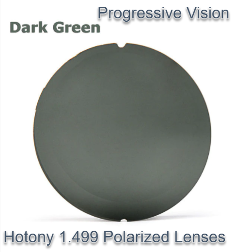 Hotony 1.499 Index Polarized Progressive Lenses Lenses Hotony Lenses Dark Green  