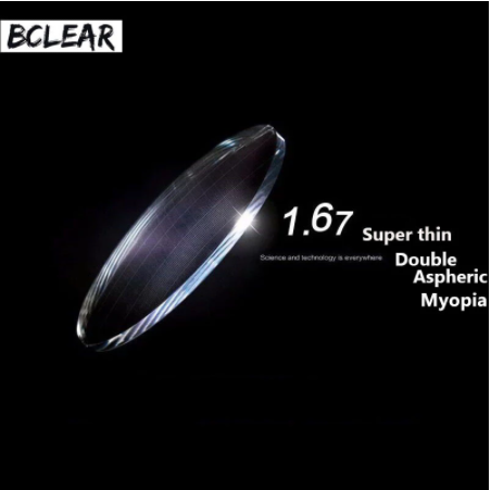 BCLEAR 1.67 High Index Double Aspherical Myopic Lenses Color Clear Lenses Bclear Lenses   