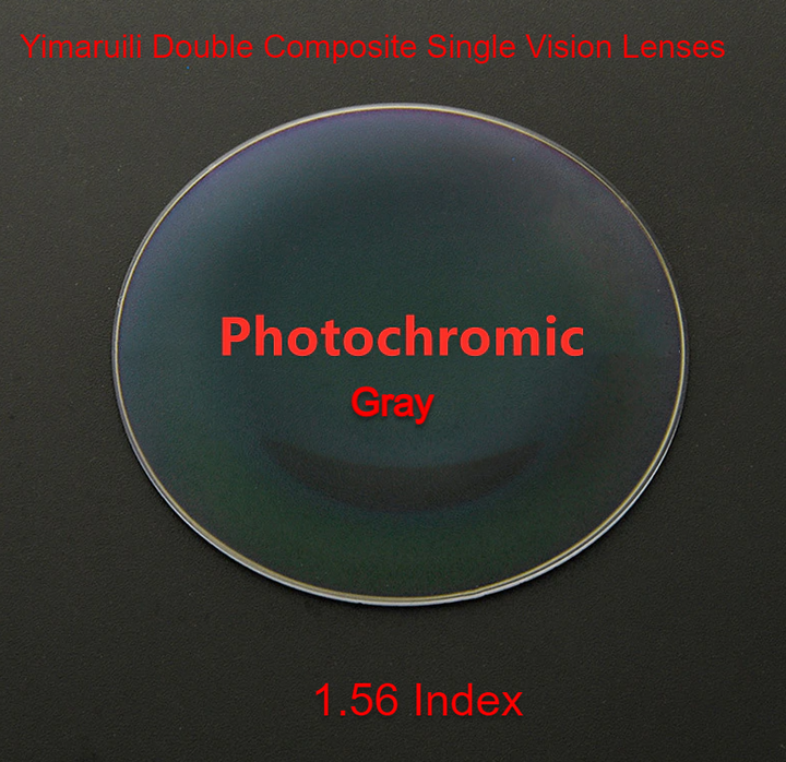 Yimaruili Single Vision Double Sided Composite Hyperopic Lenses Lenses Yimaruili Lenses 1.56 Photochromic Gray 65 mm