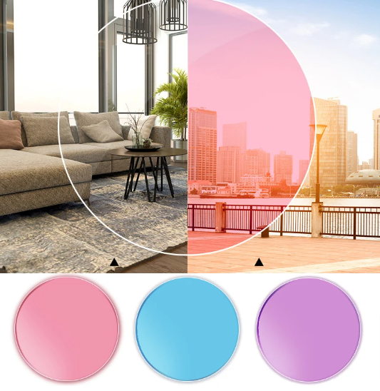 Black Mask Myopic Single Vision Photochromic Color Lenses Lenses Black Mask Lenses   