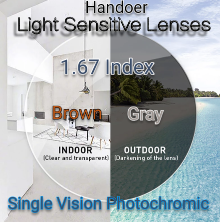 Handoer Single Vision 1.67 Index Photochromic Lenses Lenses Handoer Lenses   