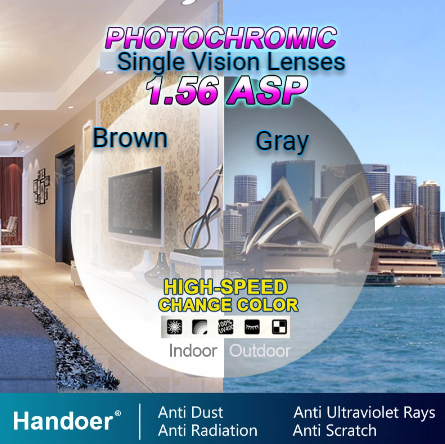 Handoer Single Vision 1.56 Index Photochromic Lenses Lenses Handoer Lenses   