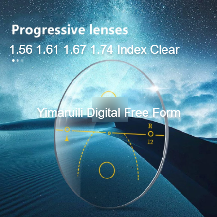 Yimaruili Aspheric Free Form Progressive Clear Lenses Lenses Yimaruili Lenses   