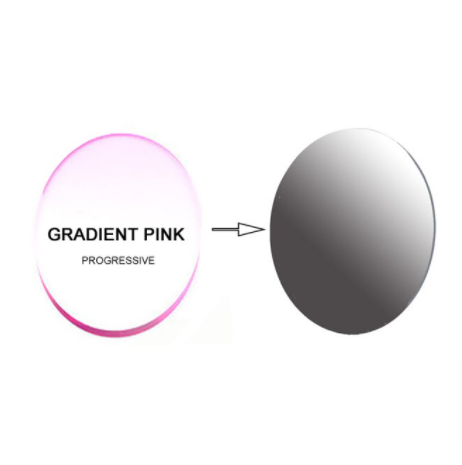 Aissuarvey 1.61 Index Progressive Photochromic Gray Tinted Lenses Lenses Aissuarvey Lenses Gradient Pink Basic Soft 