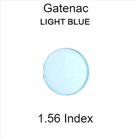 Gatenac Single Vision Aspheric Tinted Lenses Lenses Gatenac Lenses 1.56 Light Blue 