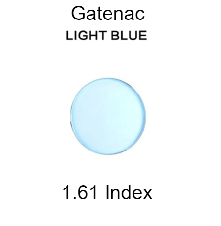 Gatenac Single Vision Aspheric Tinted Lenses Lenses Gatenac Lenses 1.61 Light Blue 