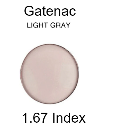 Gatenac Single Vision Aspheric Tinted Lenses Lenses Gatenac Lenses 1.67 Light Gray 
