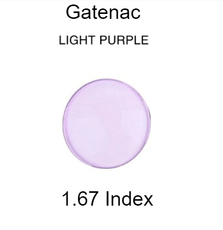 Gatenac Single Vision Aspheric Tinted Lenses Lenses Gatenac Lenses 1.67 Light Purple 