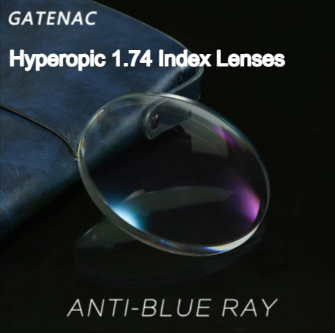Gatenac Single Vision Myopic/Hyperopic Anti Blue Light Clear Lenses Lenses Gatenac Lenses 1.74 Hyperopic 