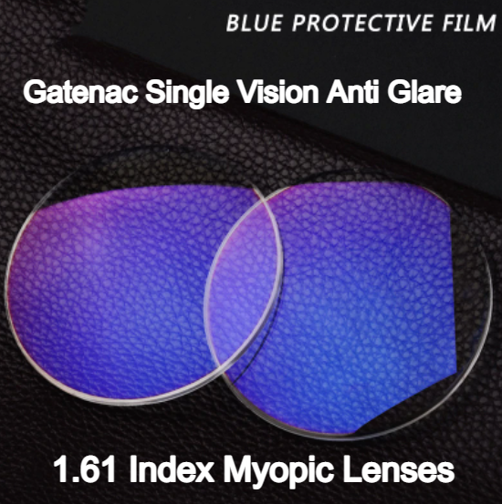 Gatenac Single Vision Blue Protective Film Myopic Clear Aspheric Lenses Lenses Gatenac Lenses 1.61  