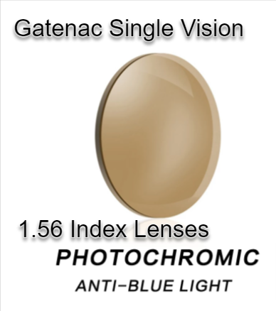 Gatenac Single Vision Photochromic Brown Myopic Anti Blue Lenses Lenses Gatenac Lenses 1.56  