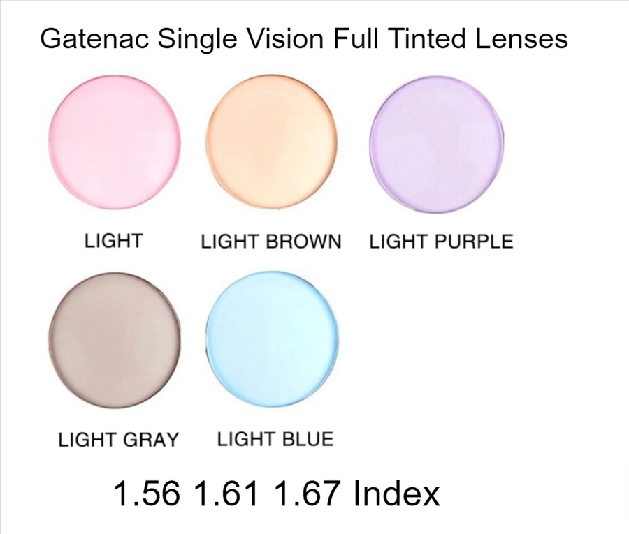 Gatenac Single Vision Aspheric Tinted Lenses Lenses Gatenac Lenses   
