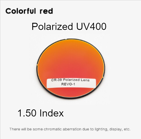 Gatenac Single Vision Aspheric Polarized Sunglass Lenses Lenses Gatenac Lenses 1.50 Colorful Red 