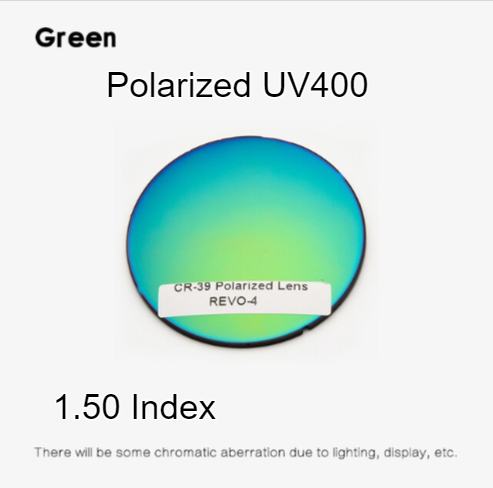 Gatenac Single Vision Aspheric Polarized Sunglass Lenses Lenses Gatenac Lenses 1.50 Green 