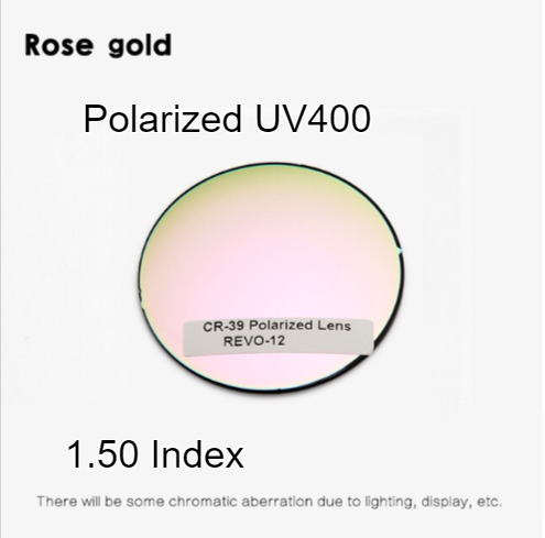 Gatenac Single Vision Aspheric Polarized Sunglass Lenses Lenses Gatenac Lenses 1.50 Rose Gold 