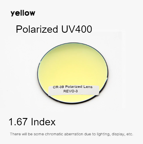 Gatenac Single Vision Aspheric Polarized Sunglass Lenses Lenses Gatenac Lenses 1.67 Yellow 