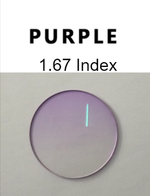 Gatenac Single Vision Aspheric Gradient Tint Lenses Lenses Gatenac Lenses 1.67 Purple 