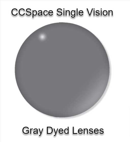 CCSpace Aspheric Single Vision Dyed Acrylic Lenses Lenses CCSpace Lenses 1.56 Gray 