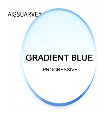 Aissuarvey 1.61 MR-8 Progressive Tinted Lenses Lenses Aissuarvey Lenses Gradient Blue Basic Soft 