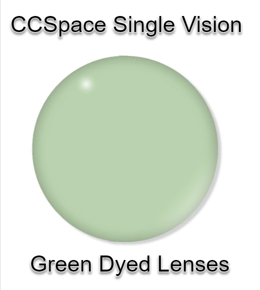 CCSpace Aspheric Single Vision Dyed Acrylic Lenses Lenses CCSpace Lenses 1.56 Green 