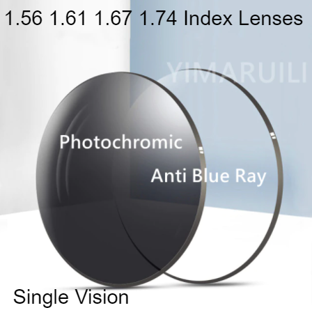 Yimaruili Photochromic Anti Blue Single Vision Lenses Lenses Yimaruili Lenses   