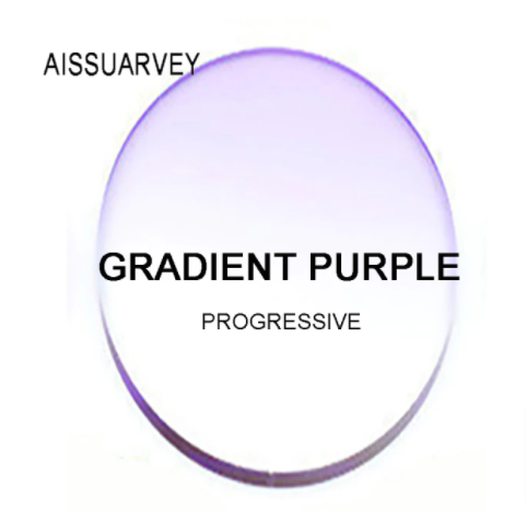 Aissuarvey 1.61 MR-8 Progressive Tinted Lenses Lenses Aissuarvey Lenses Gradient Purple Basic Soft 