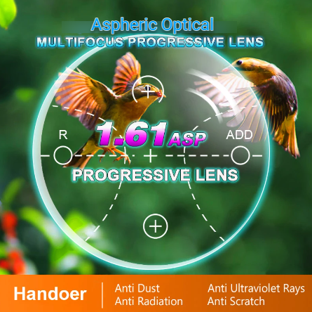 Handoer Multi Focus Clear Progressive Ultra Thin Lenses Lenses Handoer Lenses 1.61  