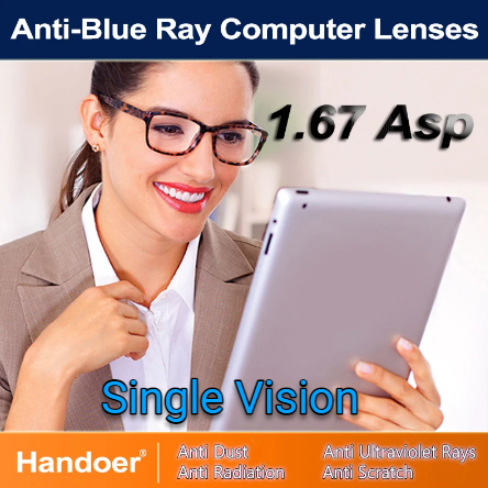 Handoer Single Vision Aspheric Anti Blue Light Lenses Lenses Handoer Lenses 1.67  