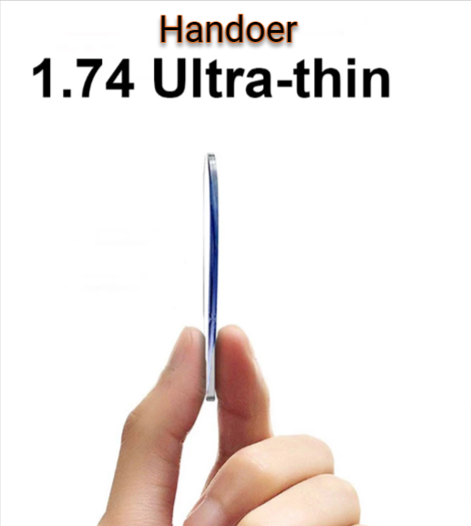 Handoer Single Vision Ultra Thin Anti Radiation Clear Lenses Lenses Handoer Lenses 1.74  