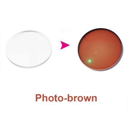 Handoer Single Vision 1.61 Index Photochromic Lenses Lenses Handoer Lenses Brown  