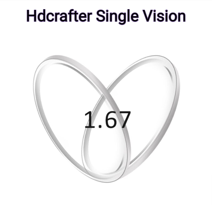 Hdcrafter Single Vision Aspheric Polycarbonate Clear Lenses Lenses Hdcrafter Eyeglass Lenses 1.67 Index  