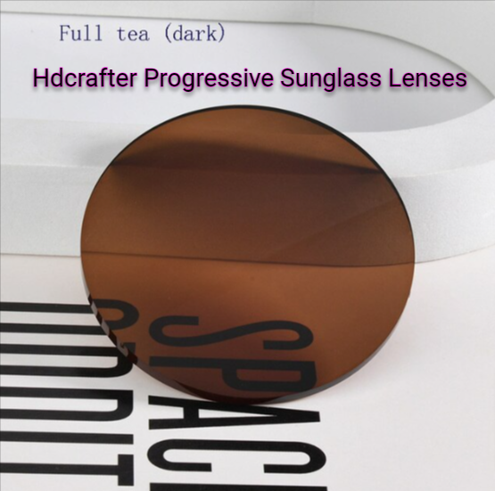Hdcrafter Polyurethane Progressive Sunglass Lenses Lenses Hdcrafter Sunglass Lenses 1.56 Index Full Dark Tea 