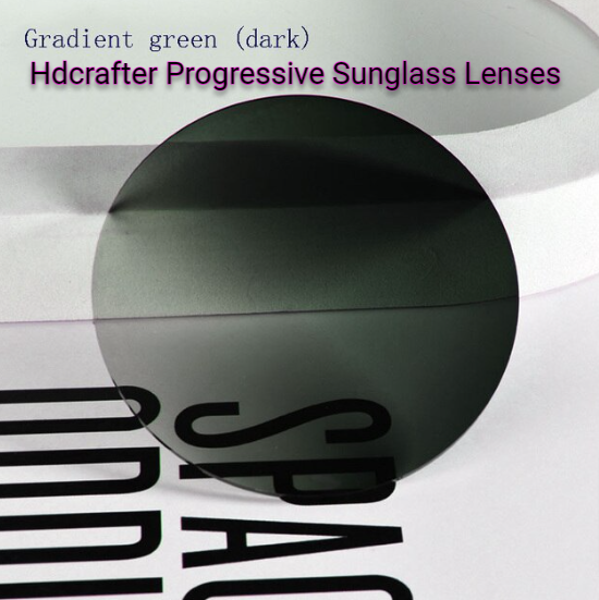 Hdcrafter Polyurethane Progressive Sunglass Lenses Lenses Hdcrafter Sunglass Lenses 1.56 Index Gradient Dark Green 